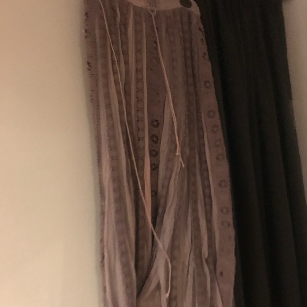 Free People lavender crochet ribbon skirt